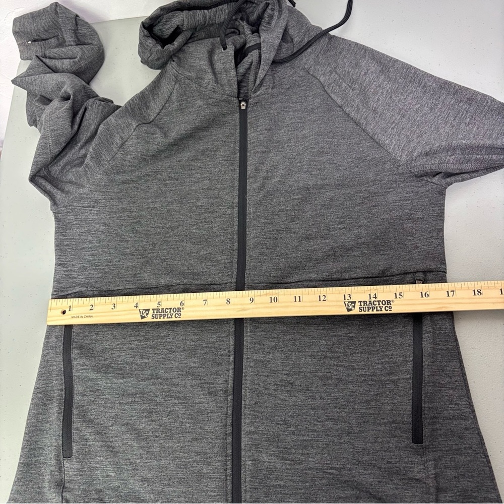 Asics Women's Athletic Full zip Activewear Hoodie Jacket Small Dark Gray Running - Picture 9 of 11